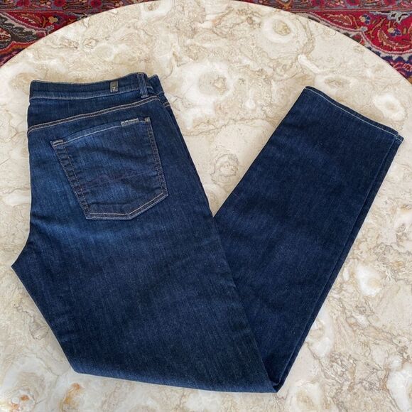 7 For All Mankind Slimmy Straight Leg Stretch Jeans - Picture 5 of 14